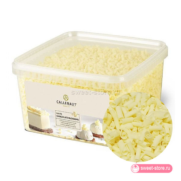 Шоколадные завитки White chocolate Barry Callebaut, 50 гр