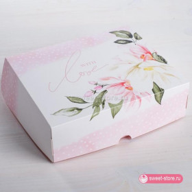 Коробка для пирожных WITH LOVE 20х17х6 см
