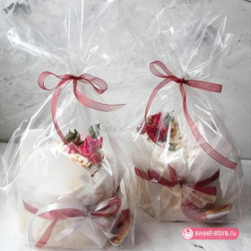Пакет для кулича прозрачный без складки 19 х 40 см / 10 шт