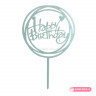Топпер "Happy Birthday" голубой