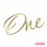Топпер табличка "One" золото