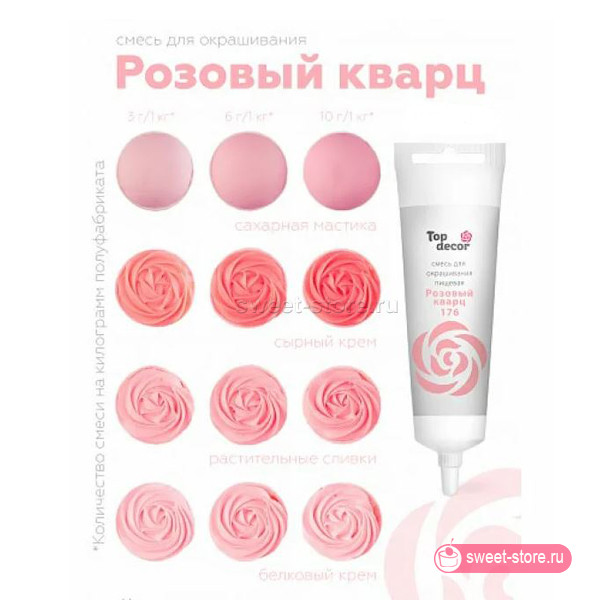 Краситель жидкий пищ. Розовый кварц