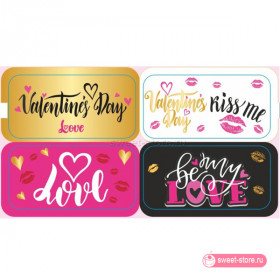 Наклейки Valentines Day / 4 шт