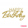 Топпер табличка "Happy Birthday" №5 золото
