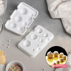 Форма силиконовая Сферы, 7 шт